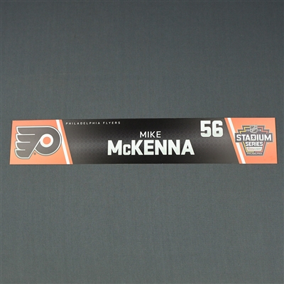 Mike McKenna - 2019 NHL Stadium Series - Locker Room Nameplate - Game-Issued
