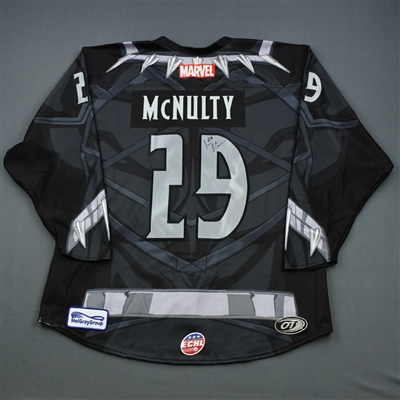 Ian McNulty - Tulsa Oilers - 2018-19 MARVEL Super Hero Night - Game-Worn Autographed Jersey and Socks 