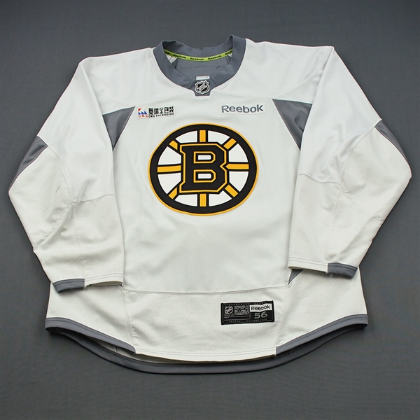 Ryan Spooner - 2016-17 - White Practice Jersey w/ O.R.G. Packaging Patch 