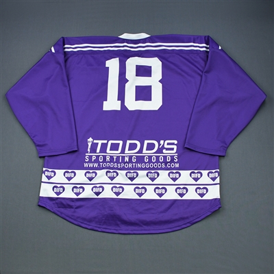 Blank - Boston Pride - Warm-Up Game-Issued DIFD Purple Autographed by 16 Players Jersey - March 2, 2019