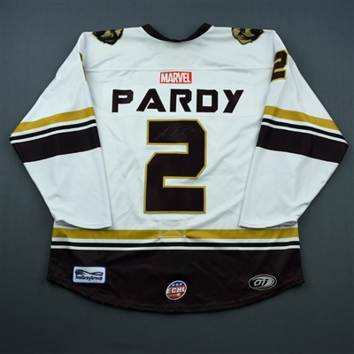 Adam Pardy - NewFoundland Growlers - 2018-19 MARVEL Super Hero Night - Game-Issued Autographed Jersey