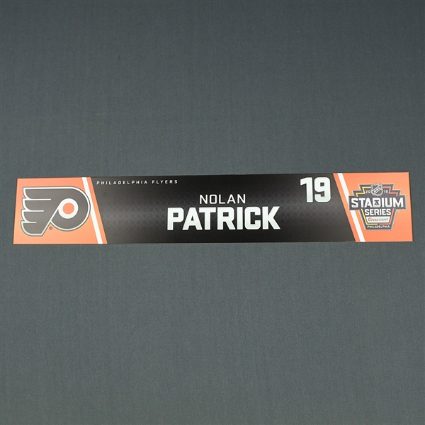 Nolan Patrick - 2019 NHL Stadium Series - Locker Room Nameplate