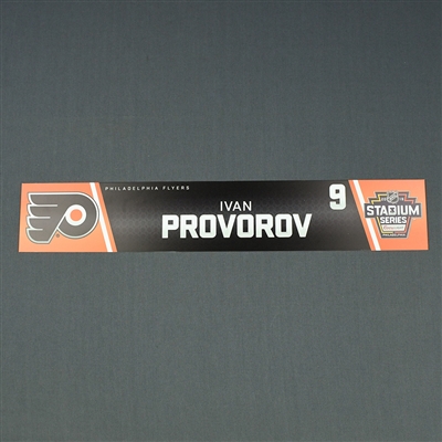 Ivan Provorov - 2019 NHL Stadium Series - Locker Room Nameplate