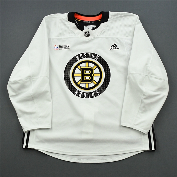 Brad Marchand - 18-19 - White - Stanley Cup Final Practice Worn Jersey w/ O.R.G. Packaging Patch 