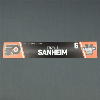 Travis Sanheim - 2019 NHL Stadium Series - Locker Room Nameplate