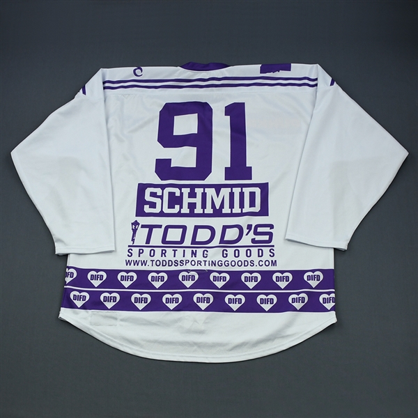 Haylea Schmid - Minnesota Whitecaps - Warm-Up Game-Issued DIFD White Jersey - March 2, 2019