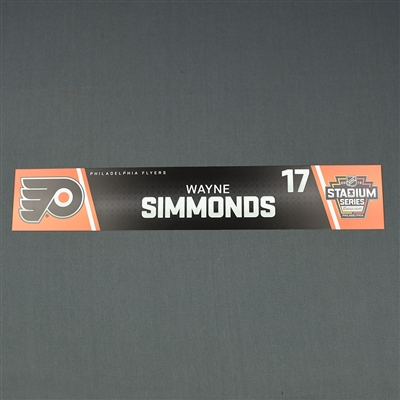Wayne Simmonds - 2019 NHL Stadium Series - Locker Room Nameplate