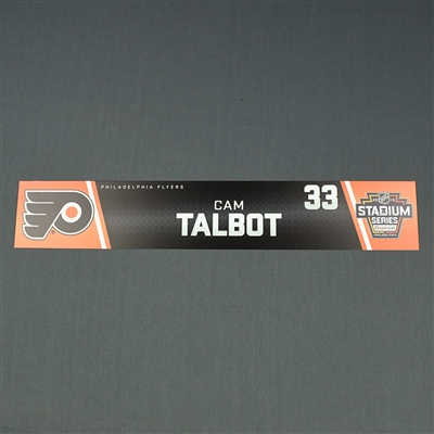 Cam Talbot - 2019 NHL Stadium Series - Locker Room Nameplate