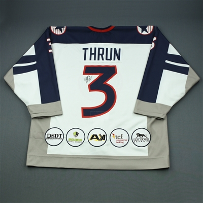 Henry Thrun - 2019 U.S. NTDP U-18 - Military Appreciation ‘98 Throwback Salute To Heroes Game-Worn Autographed Jersey