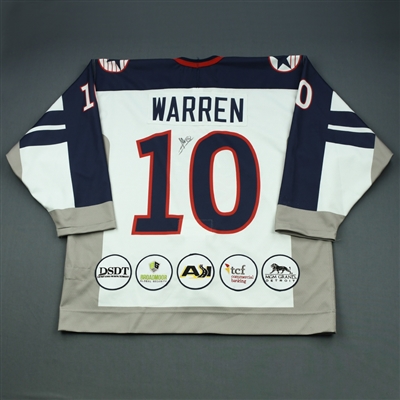 Marshall Warren - 2019 U.S. NTDP U-18 - Military Appreciation ‘98 Throwback Salute To Heroes Game-Worn Autographed Jersey w/A