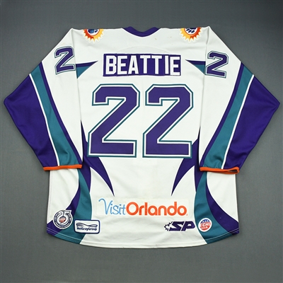 Kyle Beattie - 2012-13 - White Game-Worn Jersey 