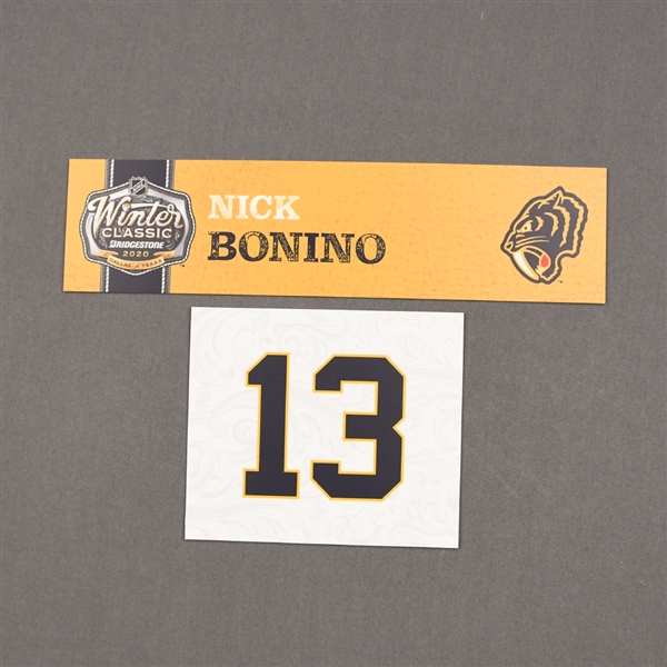 Nick Bonino - 2020 NHL Winter Classic - Game-Used Name & Number Plate
