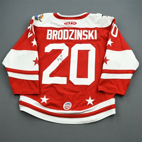 Michael Brodzinski - 2020 ECHL All-Star Classic - Eastern - Game-Worn During GM 5 & 6, Skills Comp. & Semi-Finals Auto Jersey & Socks 