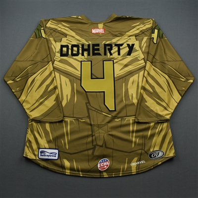 Taylor Doherty - Groot - 2019-20 MARVEL Super Hero Night - Game-Issued Jersey 