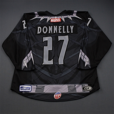 Matthew Donnelly - Black Panther - 2018-19 MARVEL Super Hero Night - Game-Issued Autographed Jersey