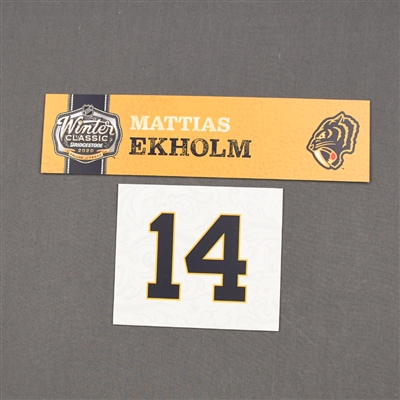 Mattias Ekholm - 2020 NHL Winter Classic - Game-Used Name & Number Plate
