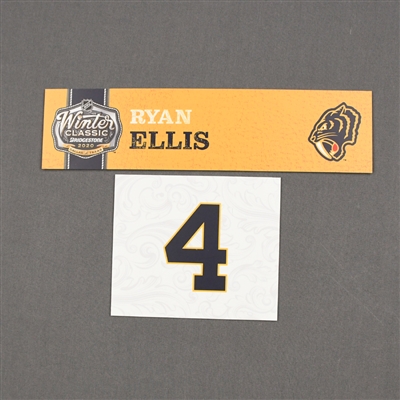Ryan Ellis - 2020 NHL Winter Classic - Game-Used Name & Number Plate
