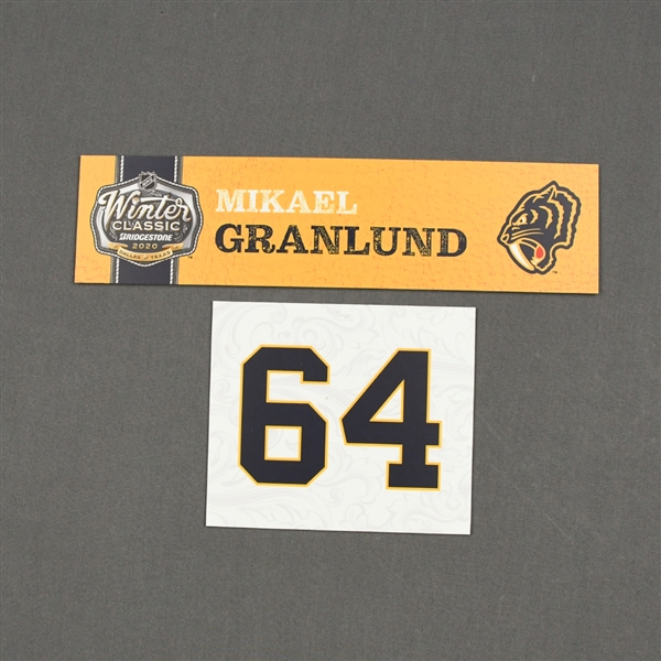 Mikael Granlund - 2020 NHL Winter Classic - Game-Used Name & Number Plate