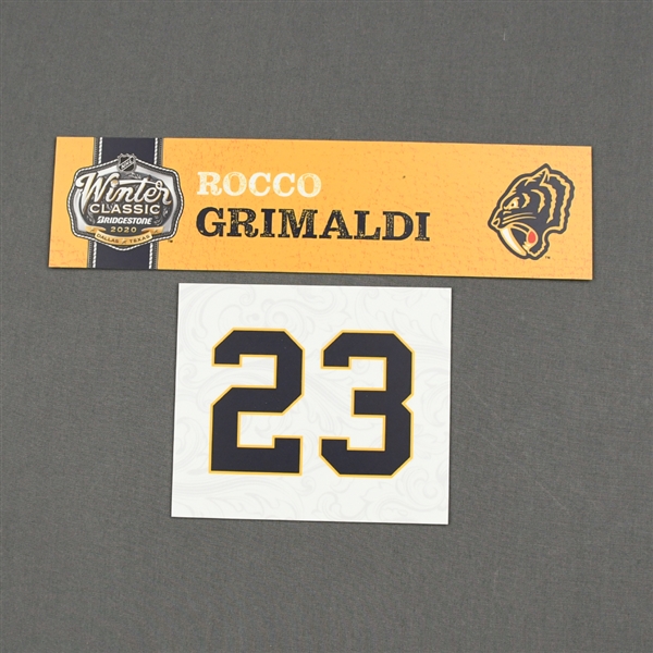 Rocco Grimaldi - 2020 NHL Winter Classic - Game-Used Name & Number Plate