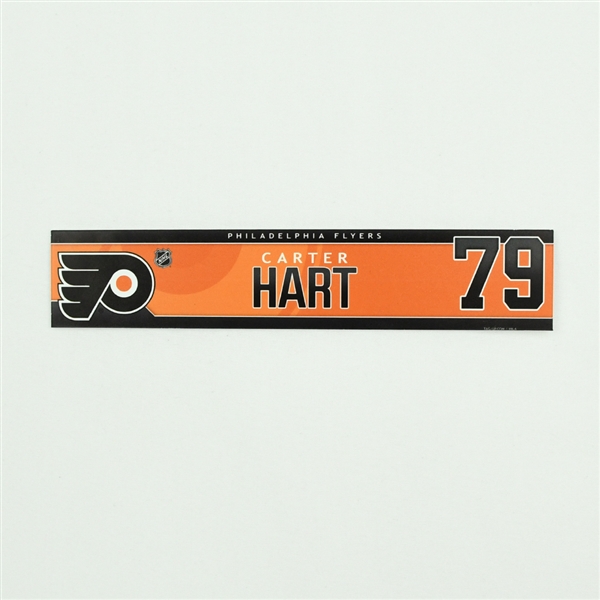 Carter Hart - Philadelphia Flyers - Game-Used - Locker Room Nameplate