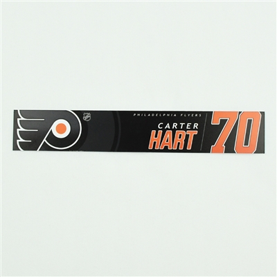 Carter Hart - Philadelphia Flyers - Locker Room Nameplate - Game-Issued (GI)
