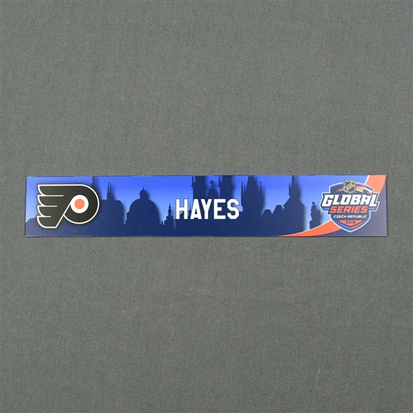 Kevin Hayes - 2019 NHL Global Series Locker Room Nameplate Game-Issued