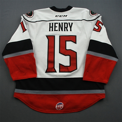 James Henry - Adirondack Thunder - Game-Worn - White w/C - Jersey