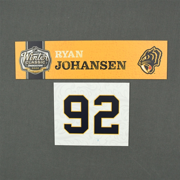 Ryan Johansen - 2020 NHL Winter Classic - Game-Used Name & Number Plate