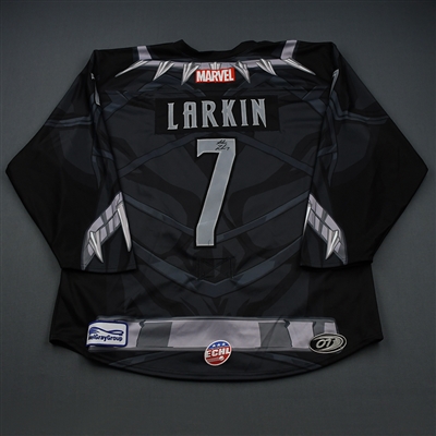 Adam Larkin - Black Panther - 2018-19 MARVEL Super Hero Night - Game-Worn Autographed Jersey and Socks 