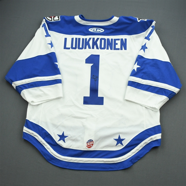 Pekka Luukkonen - 2020 ECHL All-Star Classic - Western - Game-Worn During GM 5 & 6, Skills Comp. & Semi-Finals Auto Jersey & Socks 