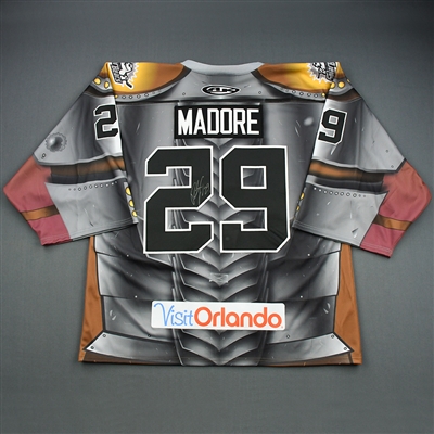 Rob Madore - 2015-16 - Gray - Golden Goalie- Autographed Game-Worn Jersey