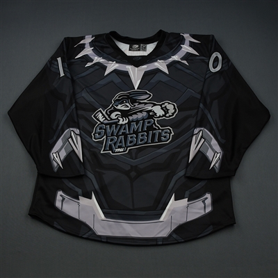 NNOB (Blank) #10 - Black Panther - 2018-19 MARVEL Super Hero Night - Game-Issued Jersey