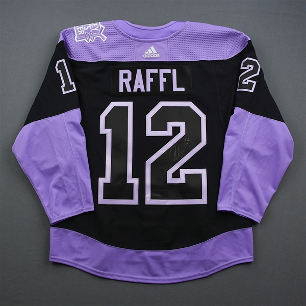 Michael Raffl - Warmup-Worn Hockey Fights Cancer Autographed Jersey - November 25, 2019
