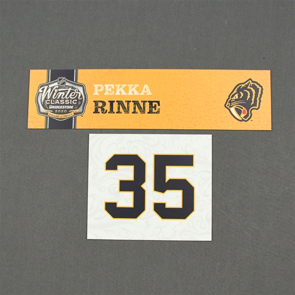 Pekka Rinne - 2020 NHL Winter Classic - Game-Used Name & Number Plate