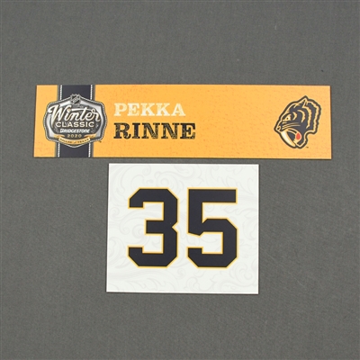Pekka Rinne - 2020 NHL Winter Classic - Game-Used Name & Number Plate