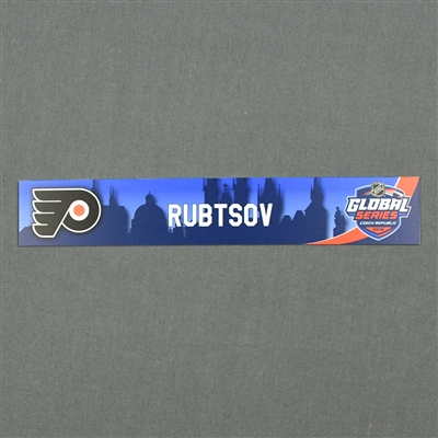 German Rubtsov - 2019 NHL Global Series Locker Room Nameplate Game-Issued