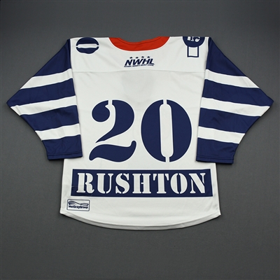 Mallory Rushton - 2019-20 Metropolitan Riveters Preseason Game-Worn Jersey