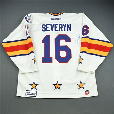 C.J. Severyn - 2012-13 - White ECHL All-Star - Period 2 - Autographed Game-Worn Jersey 