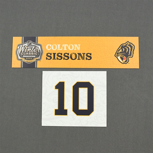 Colton Sissons - 2020 NHL Winter Classic - Game-Used Name & Number Plate
