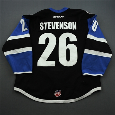 Dyson Stevenson - Wichita Thunder - Game-Worn - Black w/C Jersey 