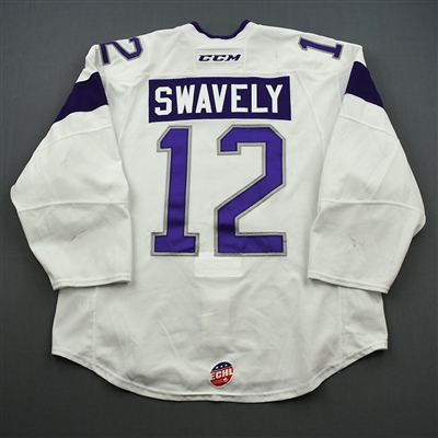 Steve Swavely - Reading Royals - Game-Worn - White w/A Jersey