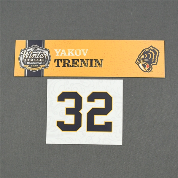 Yakov Trenin - 2020 NHL Winter Classic - Game-Used Name & Number Plate