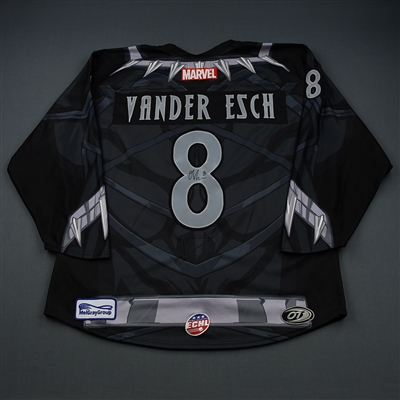 Dylan Vander Esch - Black Panther - 2018-19 MARVEL Super Hero Night - Game-Worn Autographed Jersey and Socks
