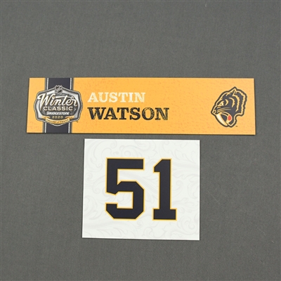 Austin Watson - 2020 NHL Winter Classic - Game-Used Name & Number Plate