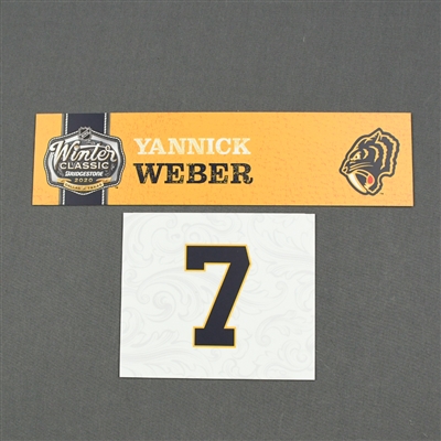 Yannick Weber - 2020 NHL Winter Classic - Game-Used Name & Number Plate
