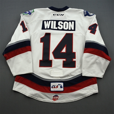 Ben Wilson - Kalamazoo Wings - Game-Worn White w/C Jersey 