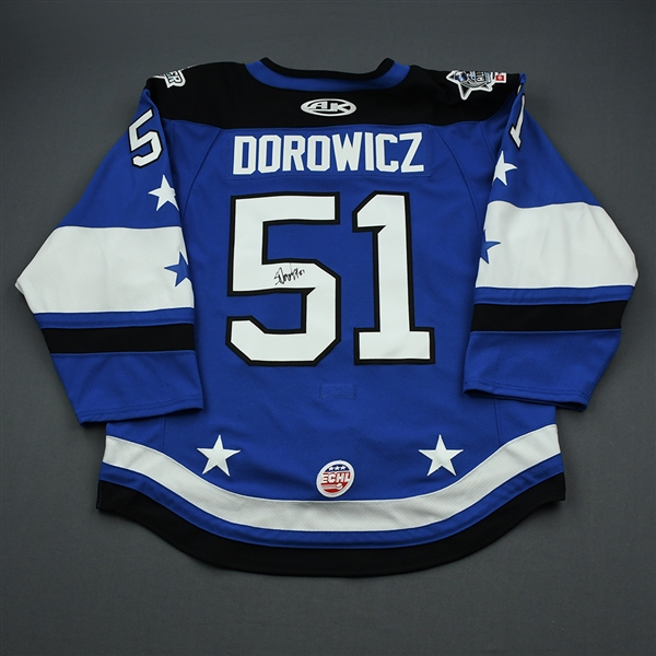 Spencer Dorowicz - 2020 ECHL All-Star Classic - Bolts - Game-Worn Autographed Jersey