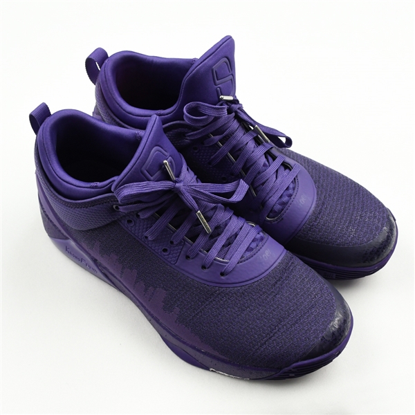 Spencer Dinwiddie - Game-Used Shoes - 2019 K8iros Mark II PE (Purple) - Dec. 21, 2019 vs. Atlanta Hawks