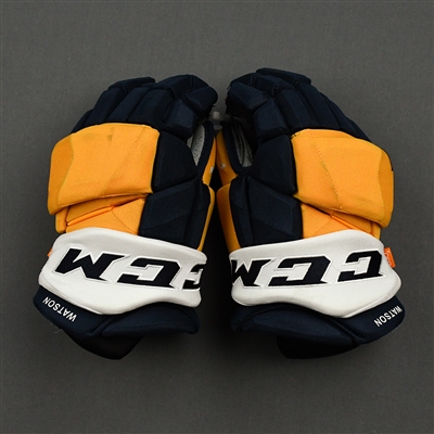 Austin Watson - 2020 NHL Winter Classic - Game-Worn Gloves - Worn Jan. 1, Jan. 18 & Feb. 16