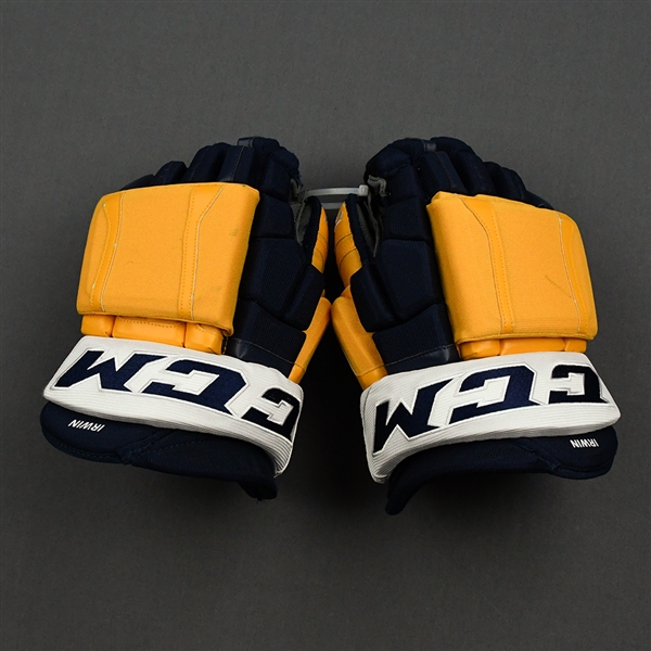 Matt Irwin - 2020 NHL Winter Classic - Game-Worn Gloves - Worn Jan. 1 & Jan. 18 